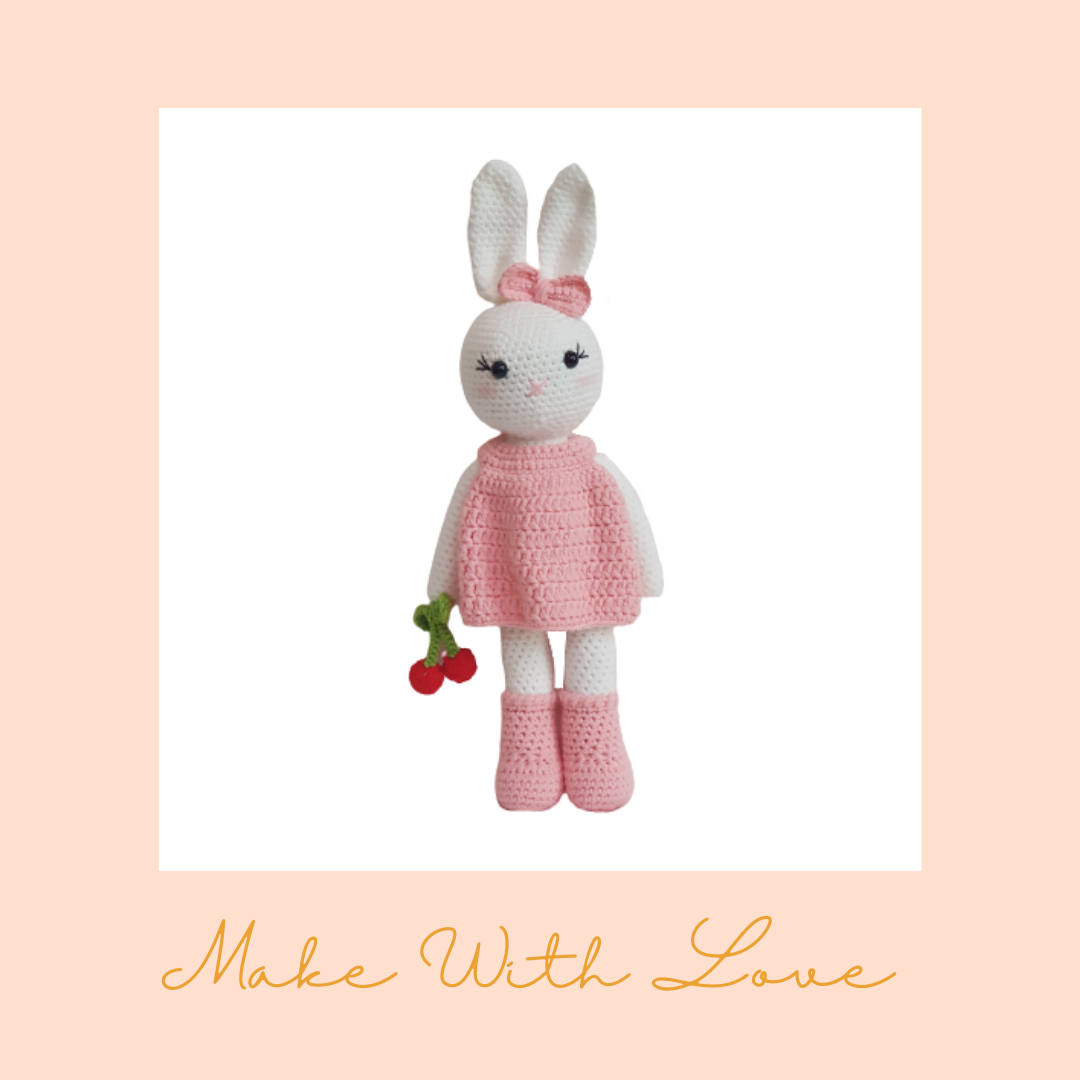 Callie Bunny in Dress Amigurumi Plush Toy