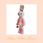 Load image into Gallery viewer, Callie Bunny in Dress Amigurumi Plush Toy
