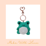Load image into Gallery viewer, Hoppy Cutie Froggy Amigurumi Keychain
