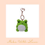 Load image into Gallery viewer, Hoppy Cutie Froggy Amigurumi Keychain
