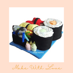 Load image into Gallery viewer, Sushi Blue Diaper Cake Gift Hamper Set
