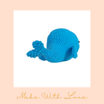Load image into Gallery viewer, Wally Whale Amigurumi Rattle Plush Toy
